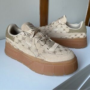Puma Women's Platform Sneakers Mushroom Brown Size 11